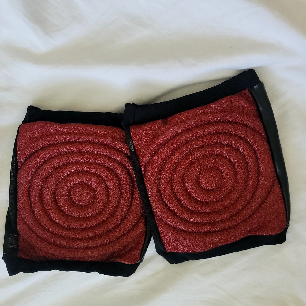 Women's Red and Black Shorts